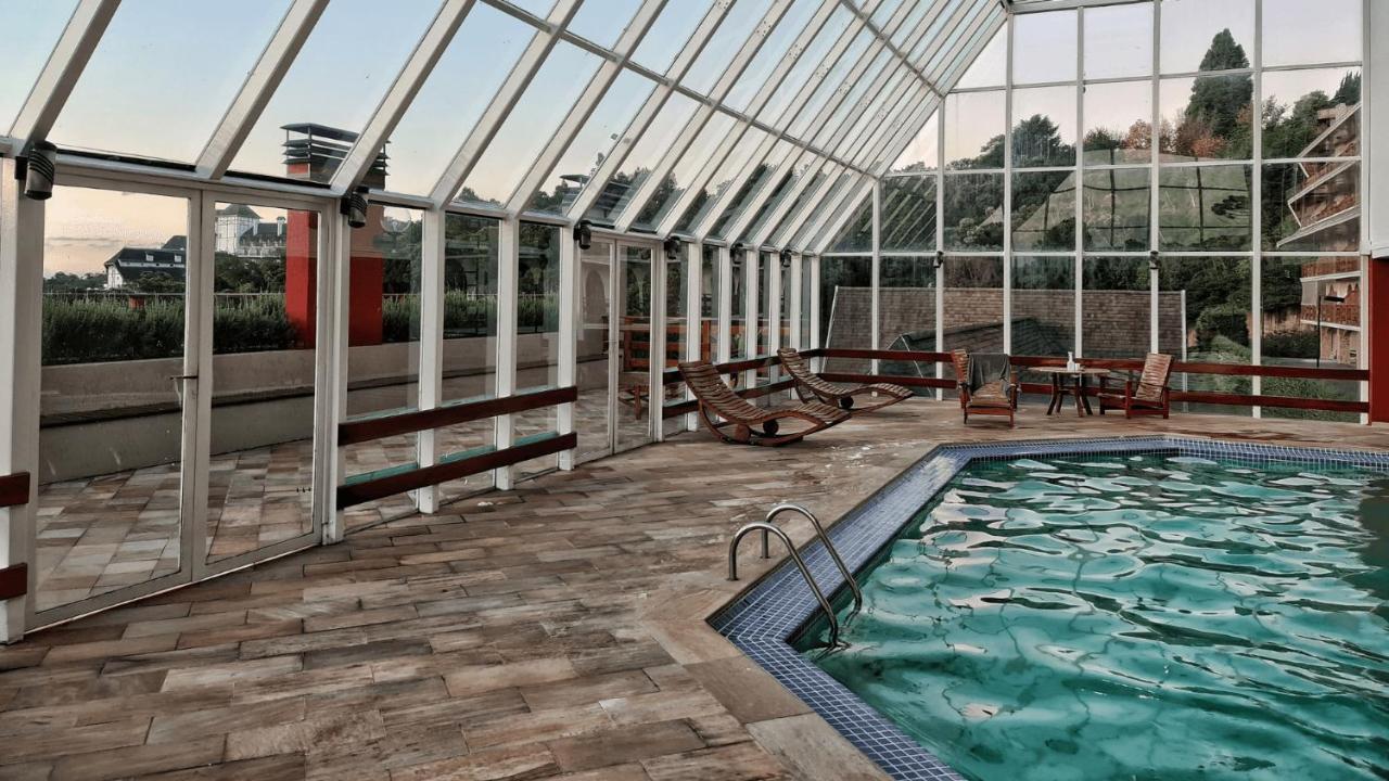 Campos do JordãoDuplex Luxo Com Piscina Aquecida, Lareira E Wifiアパートメント エクステリア 写真